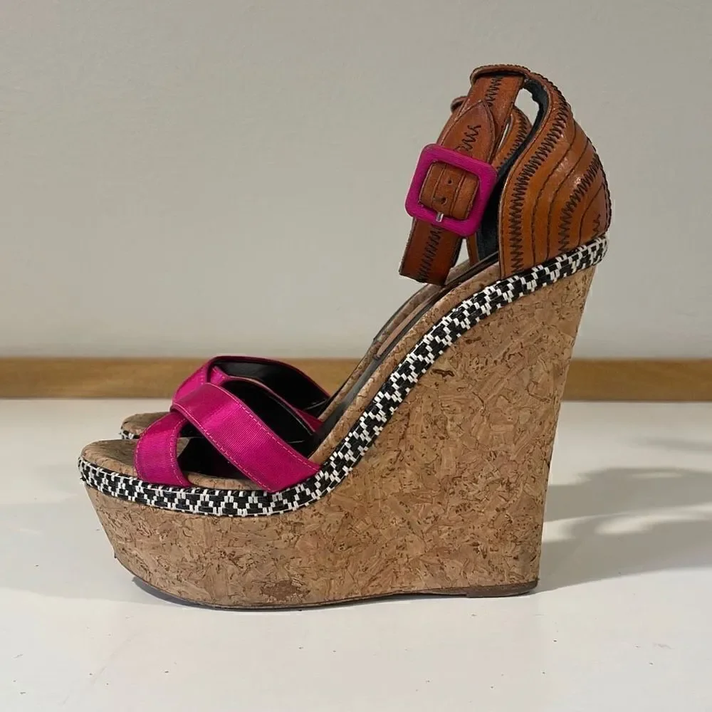 Rupert Sanderson Wedge/Platform Sandals Size 38.5